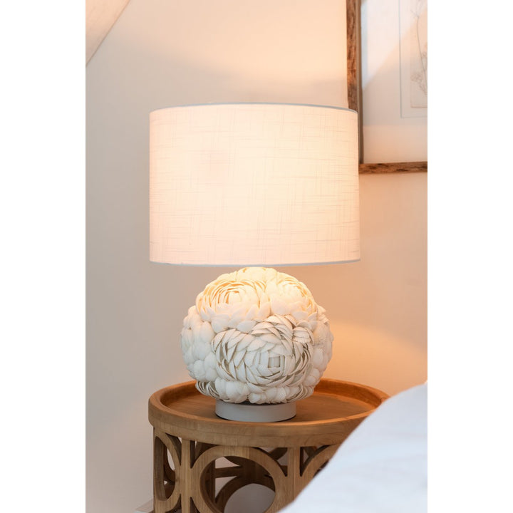 Grande Lampe en Coquillage blanc