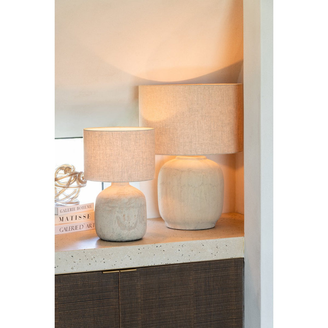 Lampe de chevet large en terre cuite 