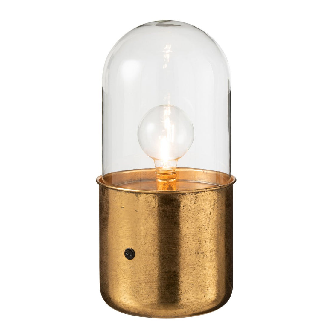 Lampe de table  Antique Led Verre/Zinc Or