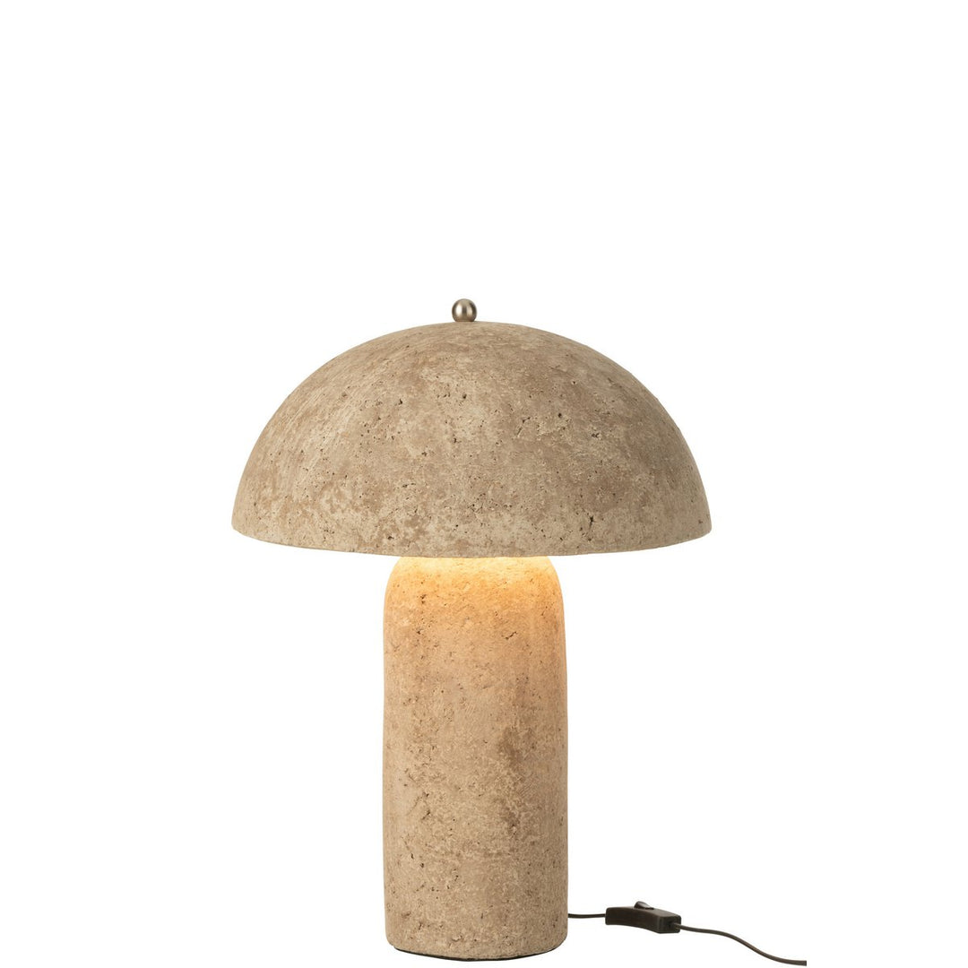 Lampe de table  Champignon Papier Mache Beige 