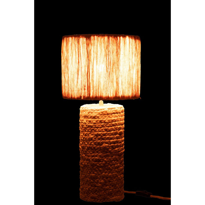 Lampe de table  Feuilles de bananier - jute - naturel