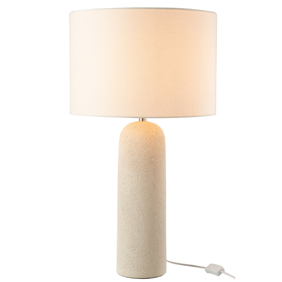 Lampe de table  Isla  en terre cuite blanche