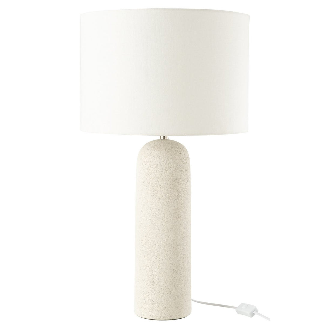 Lampe de table  Isla  en terre cuite blanche