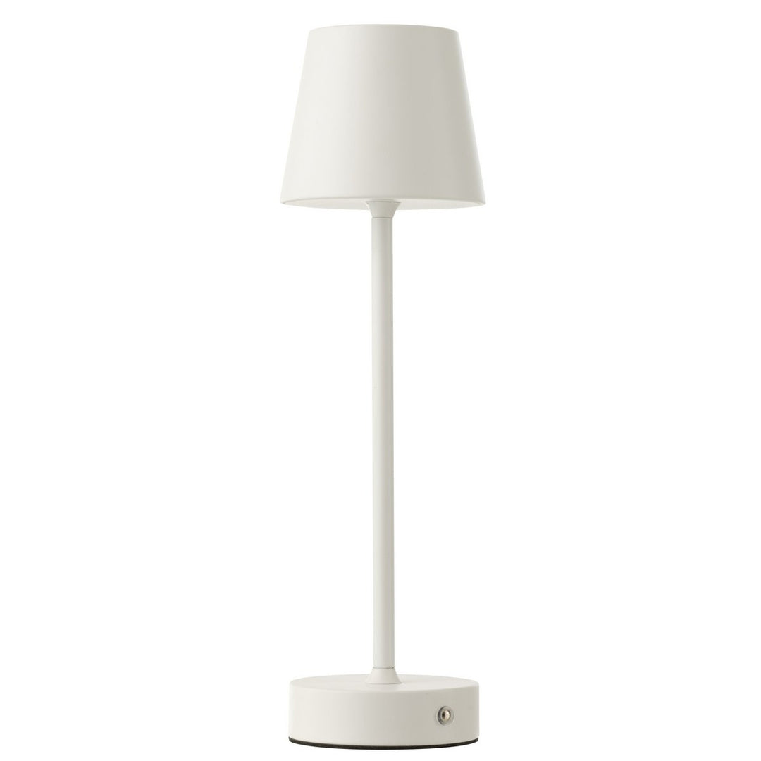 Lampe de table Rechargeable Goa en métal  blanc