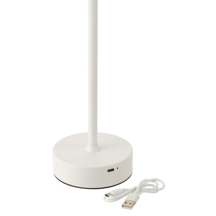 Lampe de table Rechargeable Goa en métal  blanc PAR USB