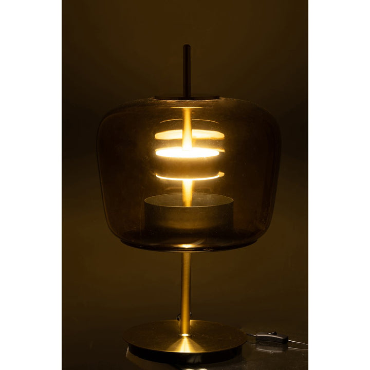 Lampe de table  en Verre marron 