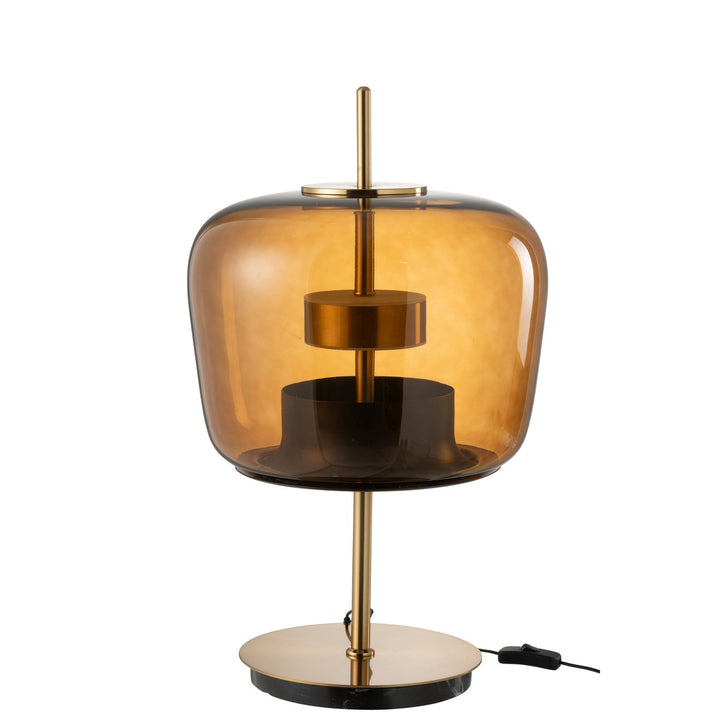 Lampe de table  en Verre marron transparent  avec - Lumières LED