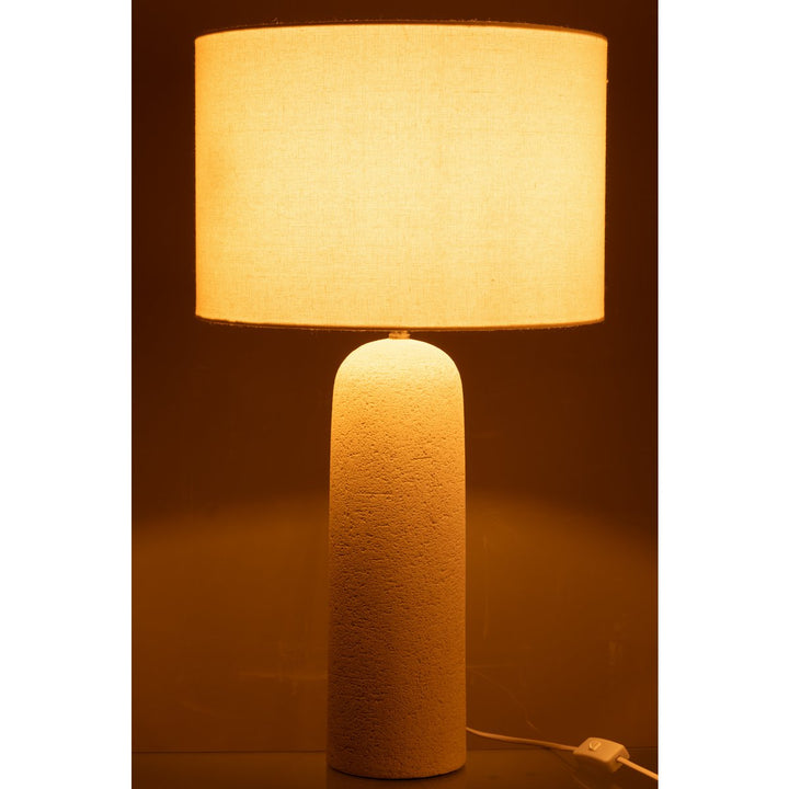 Lampe de table  Isla  en terre cuite blanche