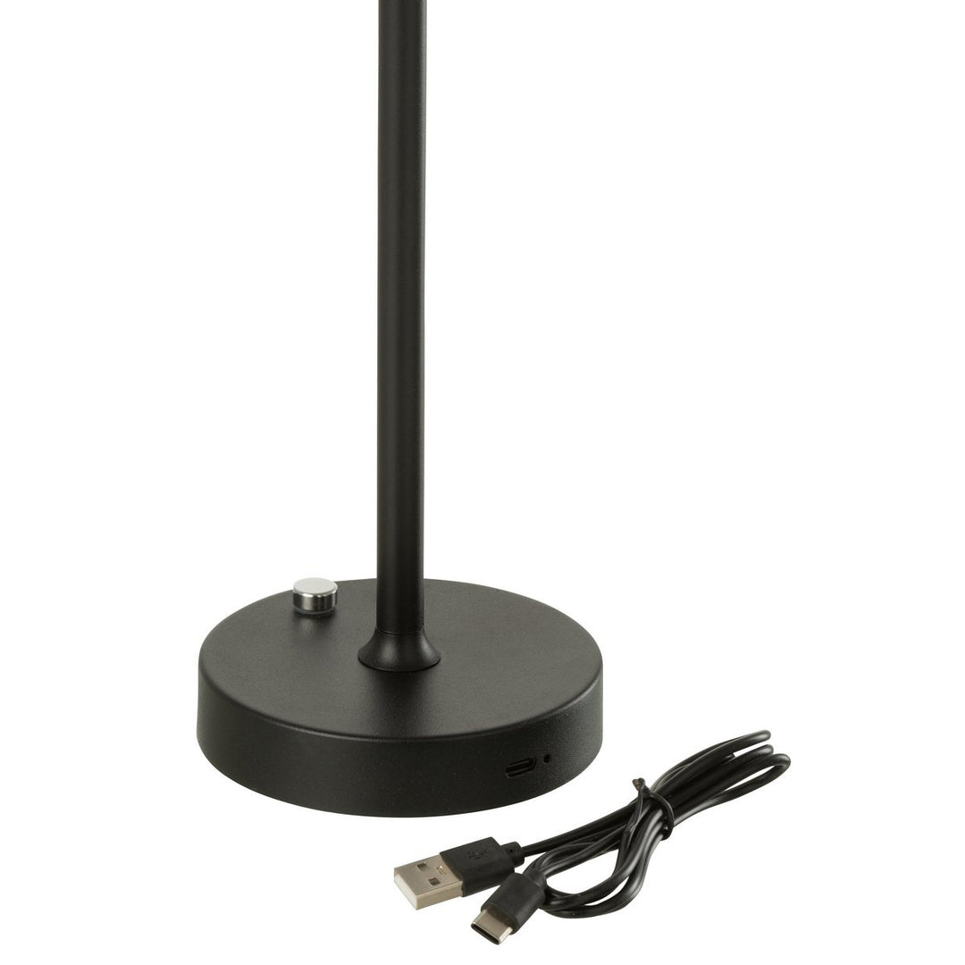 Lampe de table rechargeable  Noé - métal - noir sans fil
