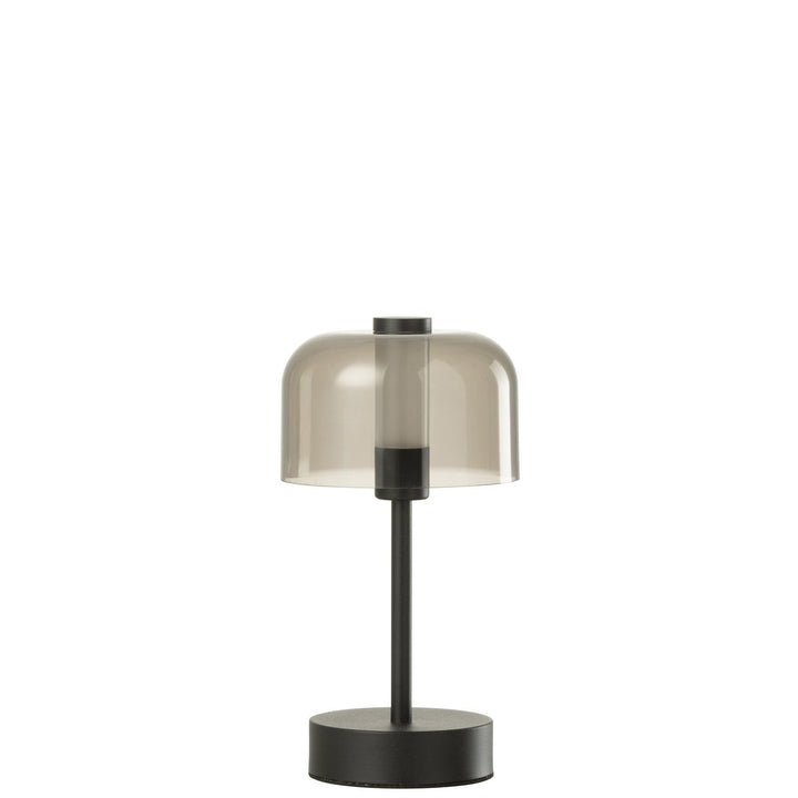 Lampe de table rechargeable Woa en métal noir