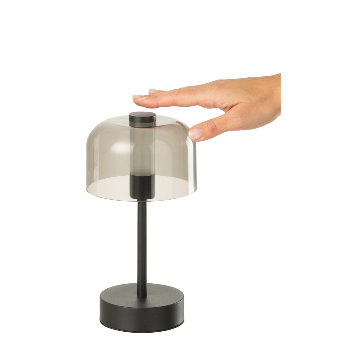 Lampe de table rechargeable Woa en métal noir eclairage
