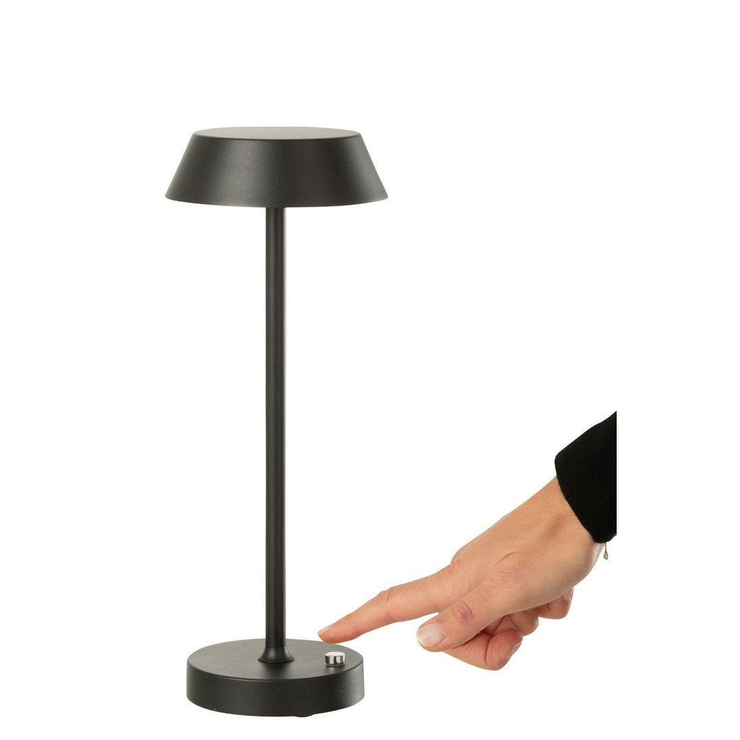Lampe de table rechargeable  sans fil Noé - métal - noir