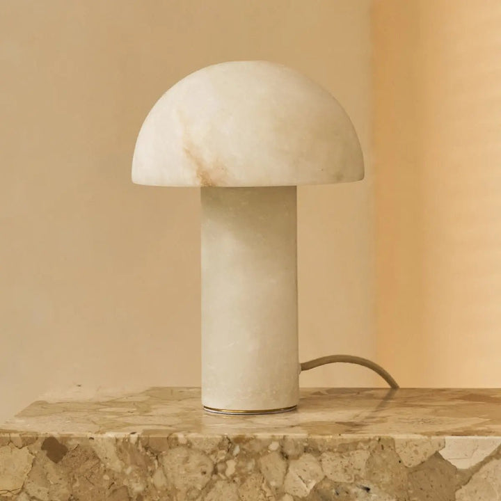 Lampe  de table Champignon e Albâtre naturel