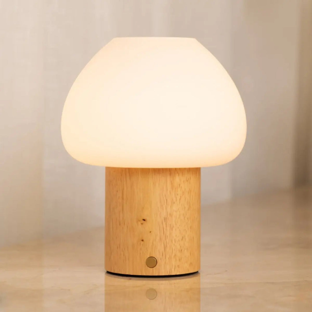 Lampe en bois marron clair  rechargeable 5
