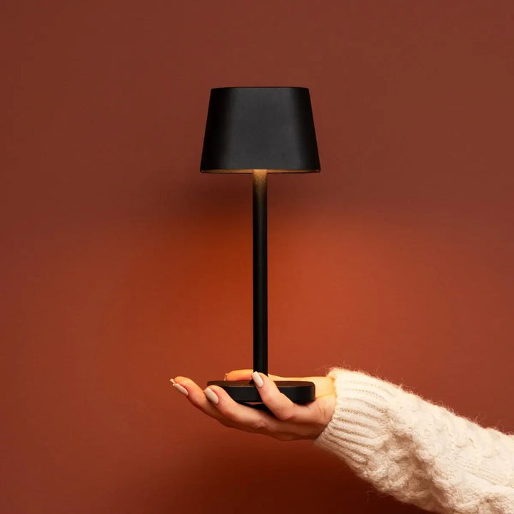 Lampe sans fil rechargeable noir pour horeca, evevement, maison, cadeaux
