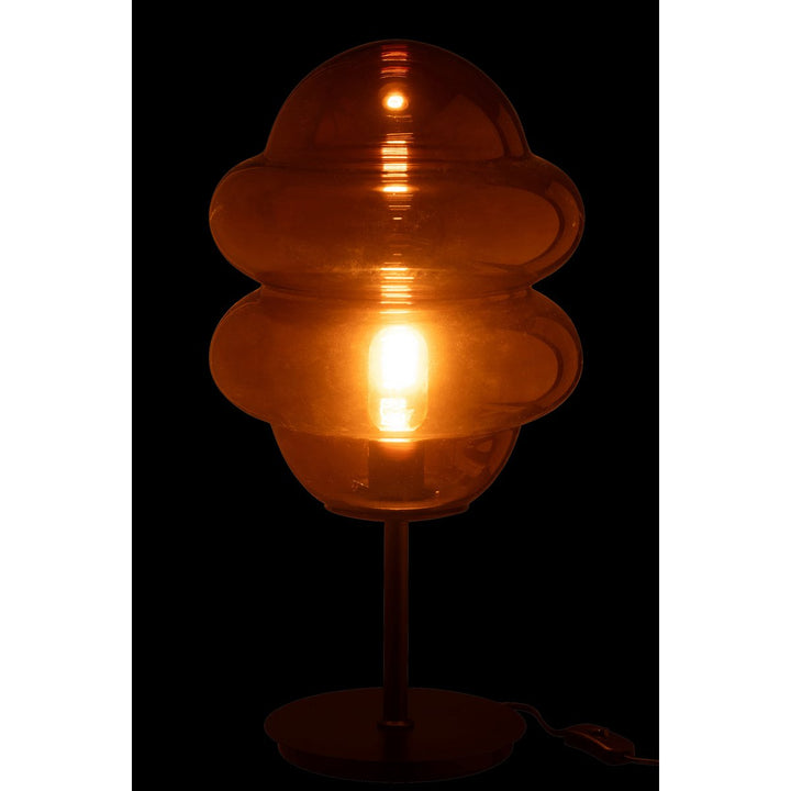 Lampe table  Cuillere Miel Verre Marron