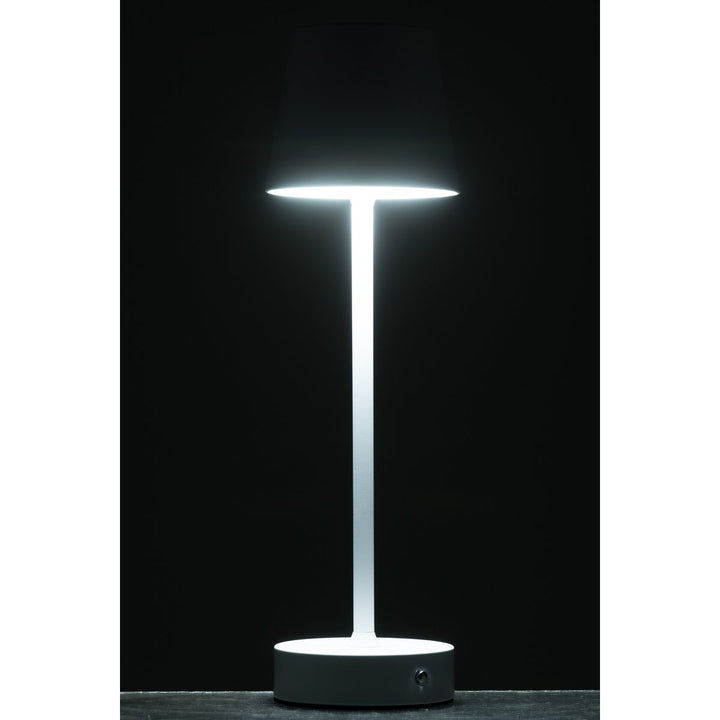Lampes de table Rechargeable Goa en métal  blanc