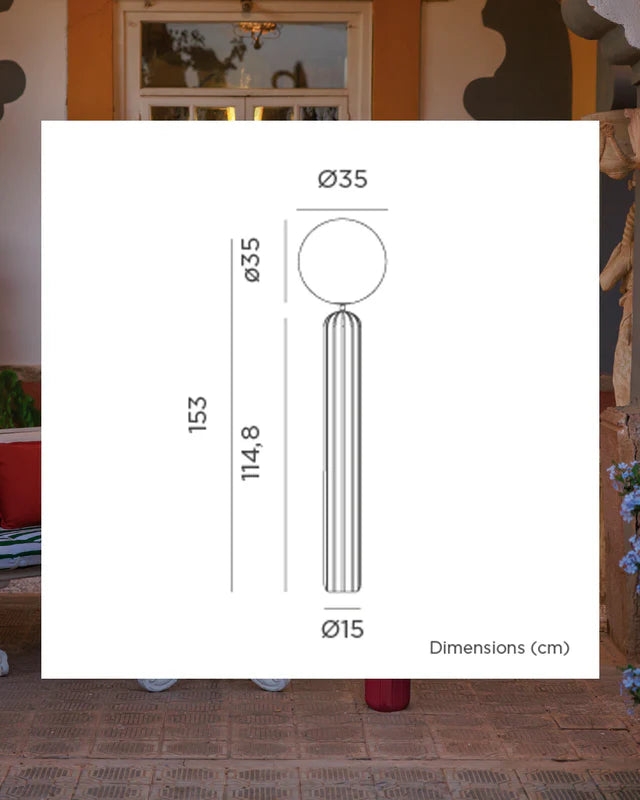 Lampadaire monica pour exterieur solaire et rechargeable USB