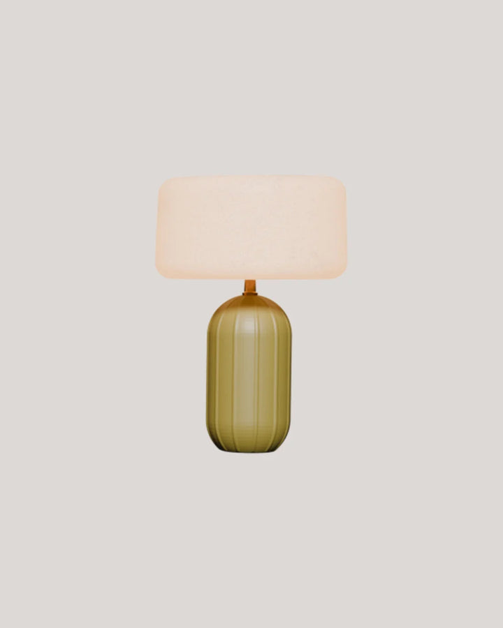 Lampe solaire et rechargeable couleur olive pour terrasse