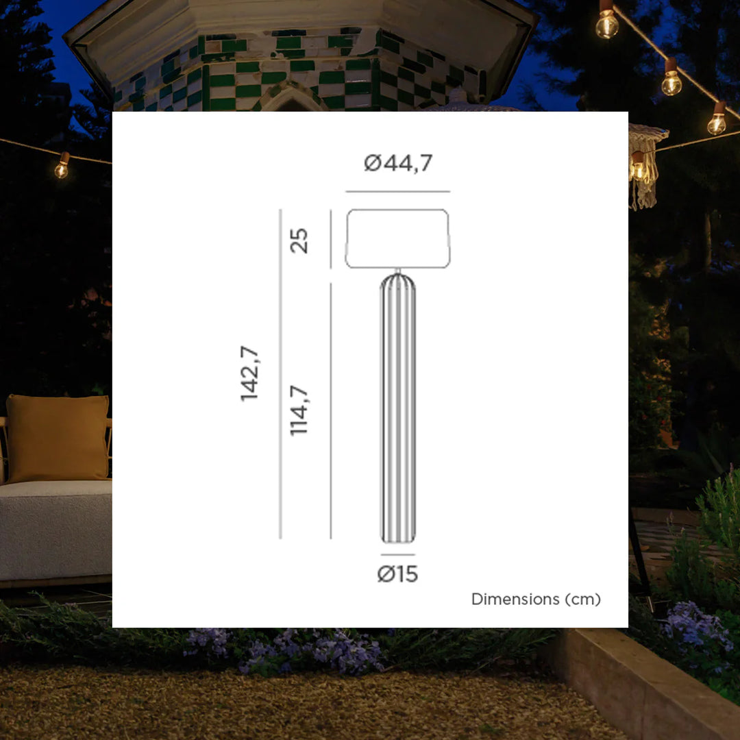 Lampadaire sans fil rechargeable phoebe pour exterier