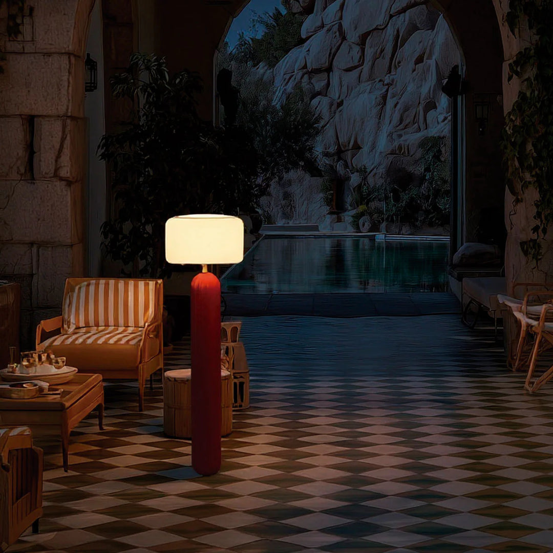 Lampadaire sans fil rechargeable bordeaux phoebe pour exterieur