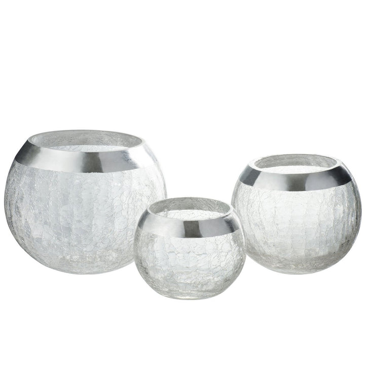 PHOTOPHORES BOULE VERRE CRAQUELE