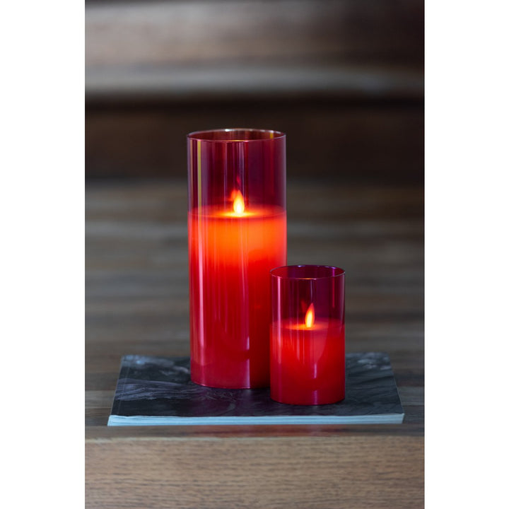PHOTOPHORE LED VERRE ROUGE