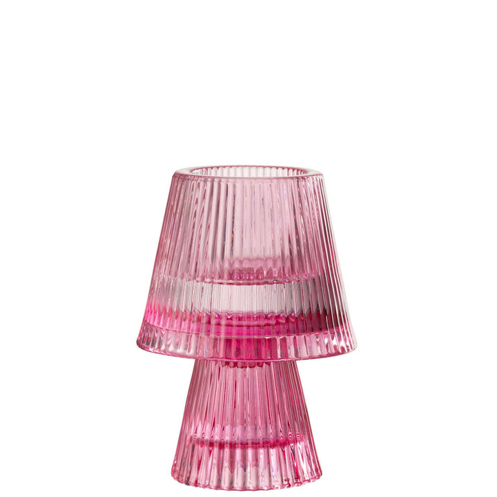 PHOTOPHORE VERE FUSHIA CHAUFFE PLAT J-LINE