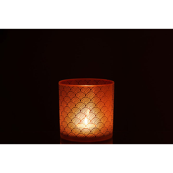 Photophore Arc Verre Orange Style Art Déco  hotels