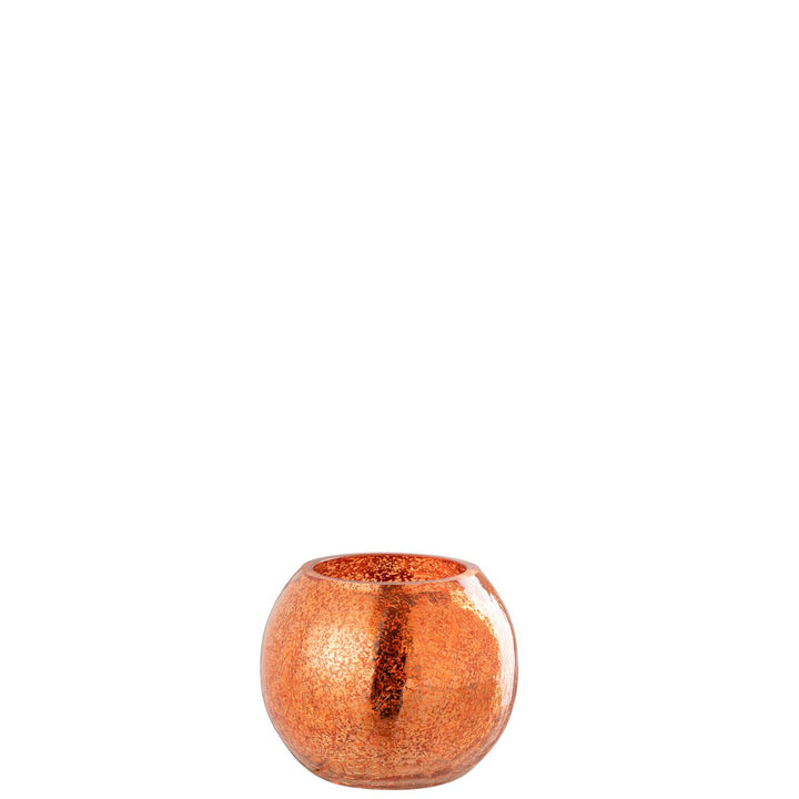 Photophore Boule Verre Orange
