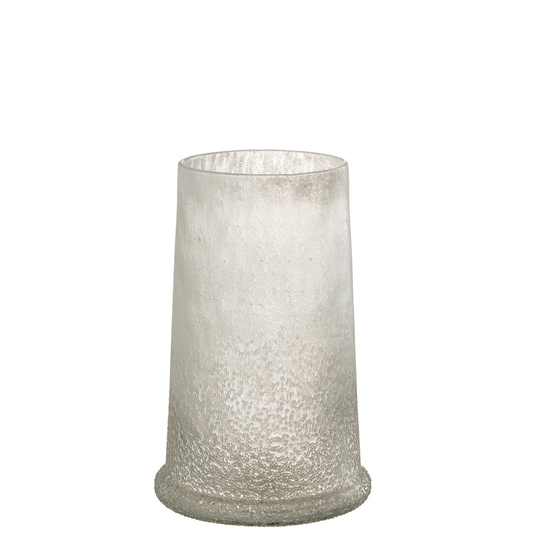 Photophore Sucre Verre Blanc 
