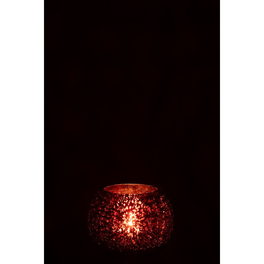 Photophores Boule Verre Rose 