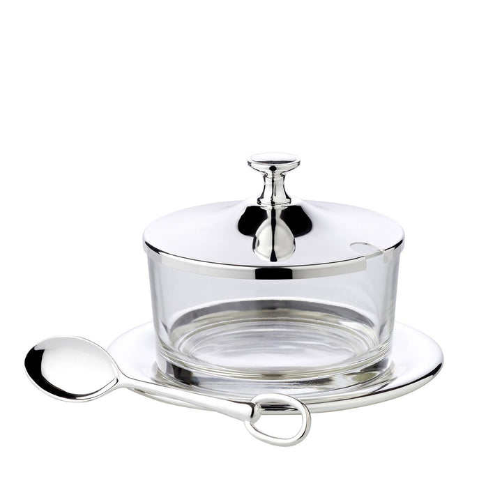 Pot argenté en verre pour parmesan - toute l’élégance au service de vos pâtes