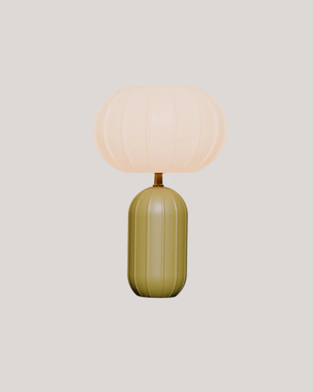 lampe art déco solaire et rechargeable  pour extérieur et intérieur - couleur olive