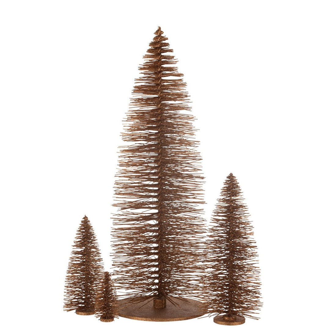 Sapin De Noël Décoratif Paillettes Bois Brun Extra Grand format