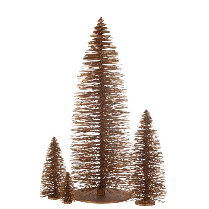 Sapin De Noël Décoratif Paillettes Bois Brun Extra Grand format