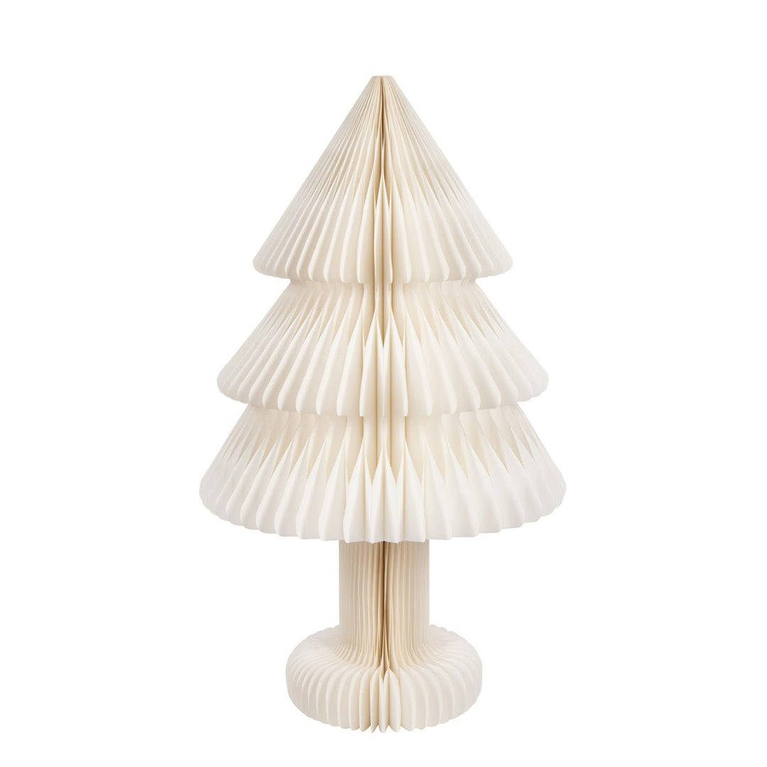 Sapin De Noël Pliable Papier Blanc cassé Noël