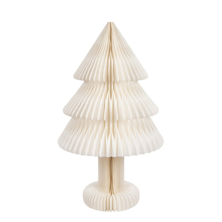 Sapin De Noël Pliable Papier Blanc cassé Noël