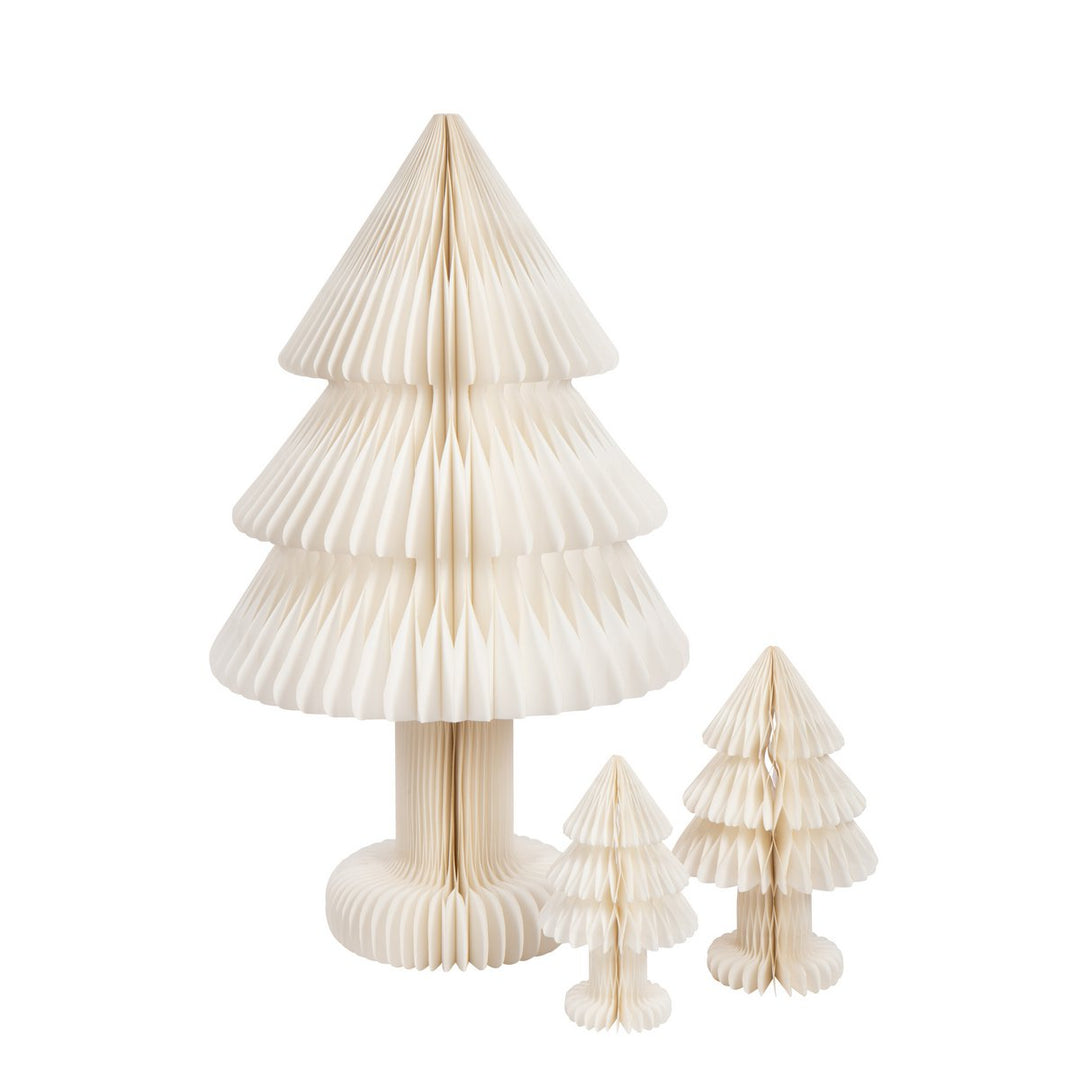 Sapin De Noël Pliable Papier Blanc cassé Noël grand