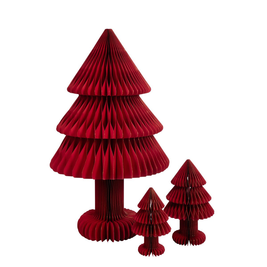 Sapin De Noël Pliable Papier Rouge Noël Larg