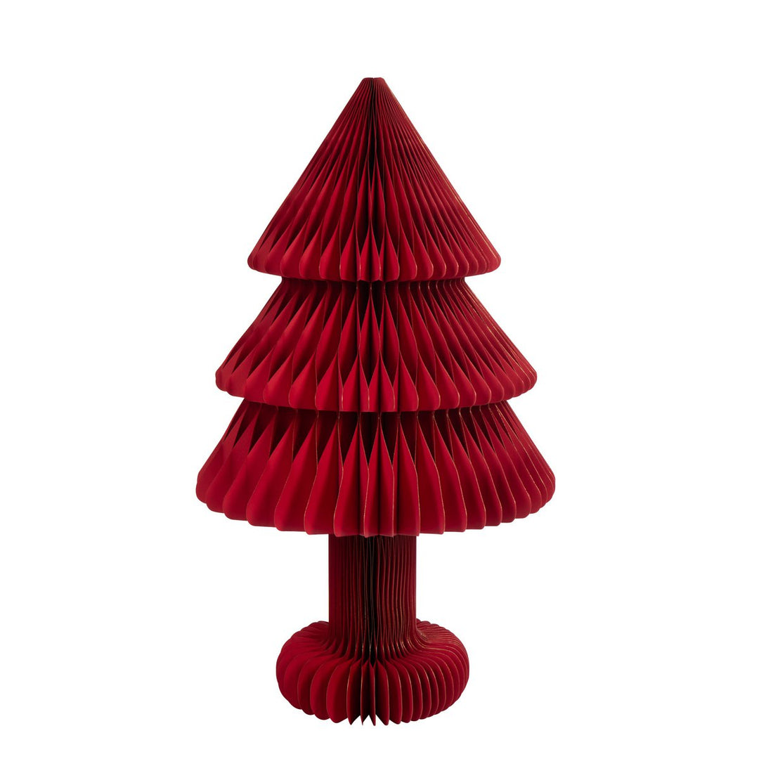 Sapin De Noël Pliable Papier Rouge Noël  grand format