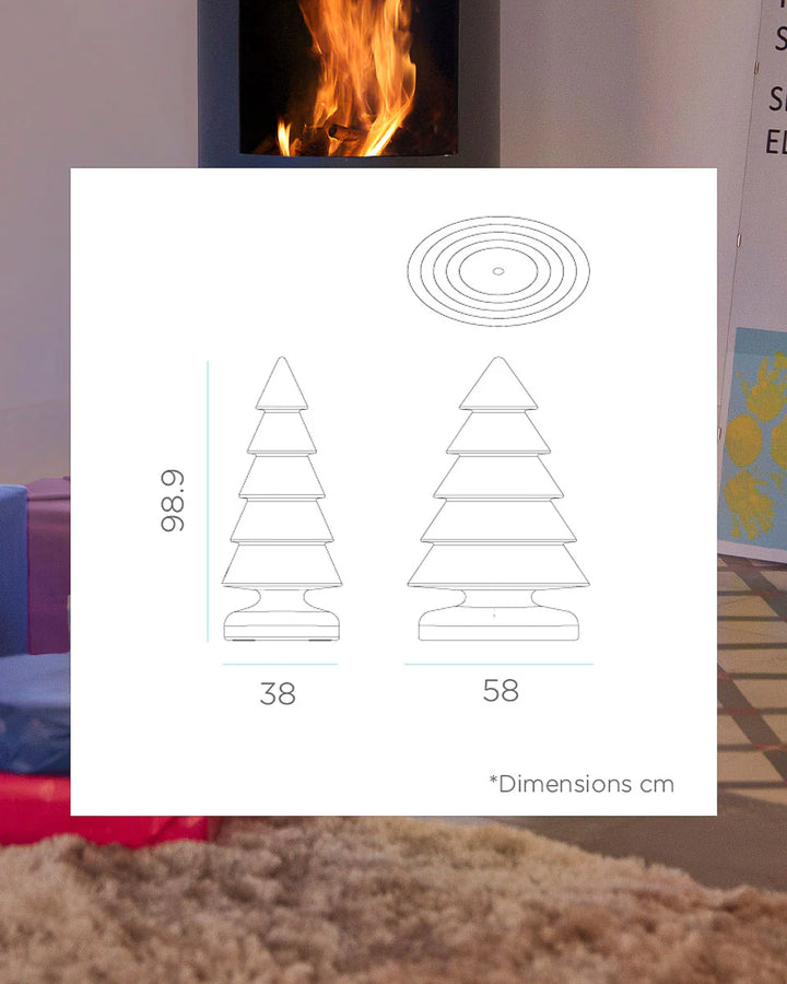 Sapin de Noël lumineux design – Snowy 100 rechargeable