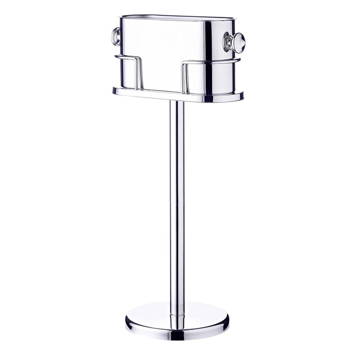 seau a chmapagne (Hauteur 79 cm) sur le support, en acier inoxydable, émaillé poli