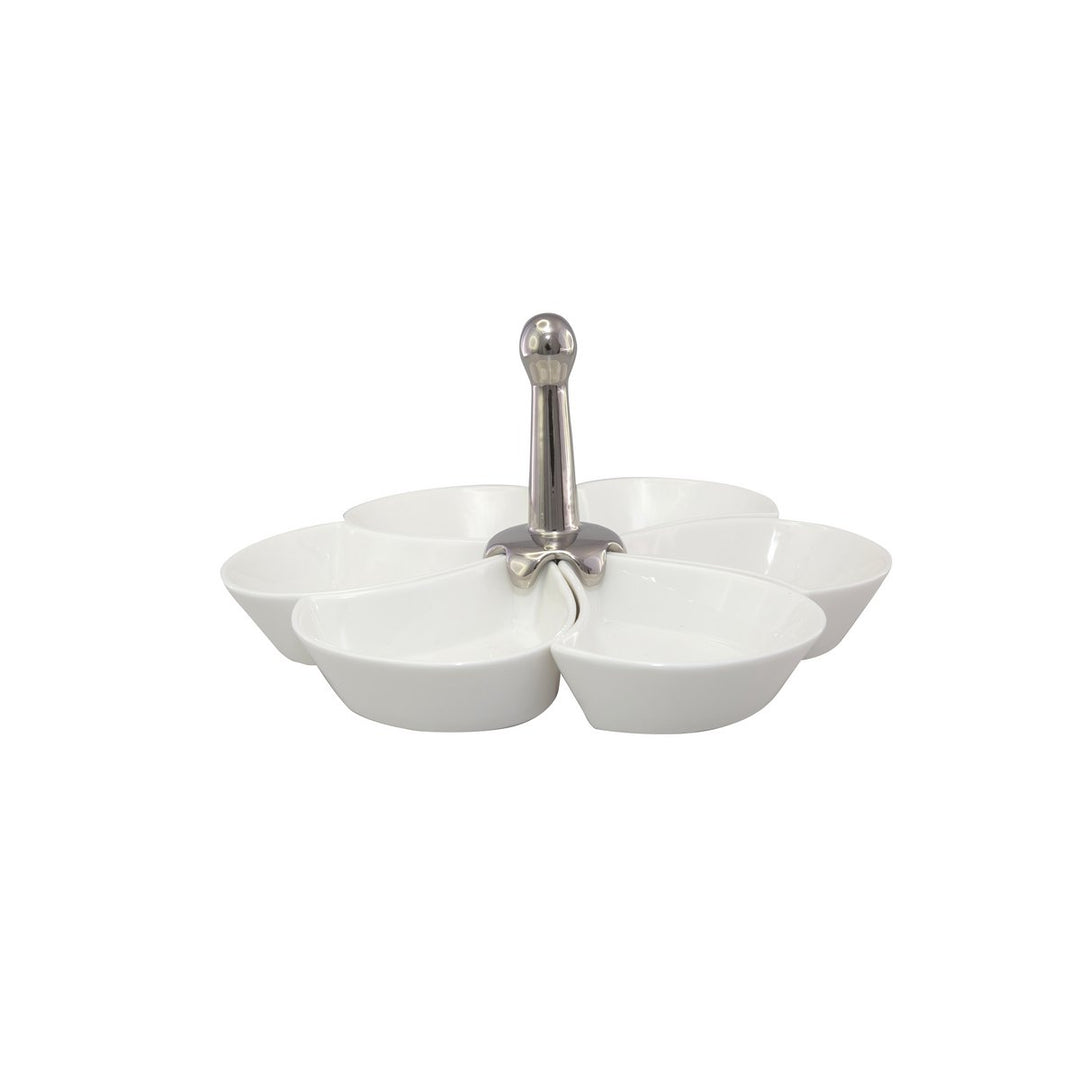 Service Apéritif 6 Coupelles en Porcelaine - Élégance Florale