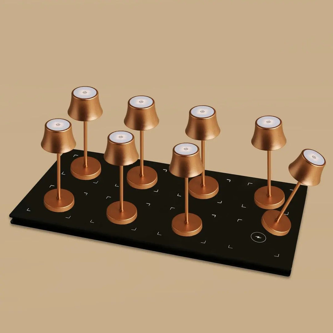 Set Professional-8 Mini lampesCuivre/Copper & 1 Multi-chargeur  Qi