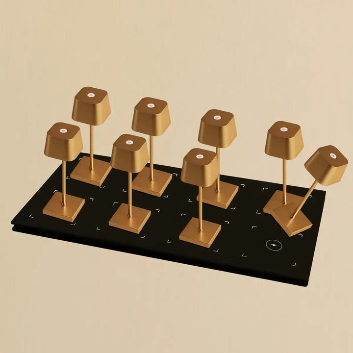 Set Professional - 8 Mini  lampes Or & 1 station de charge Qi horeca