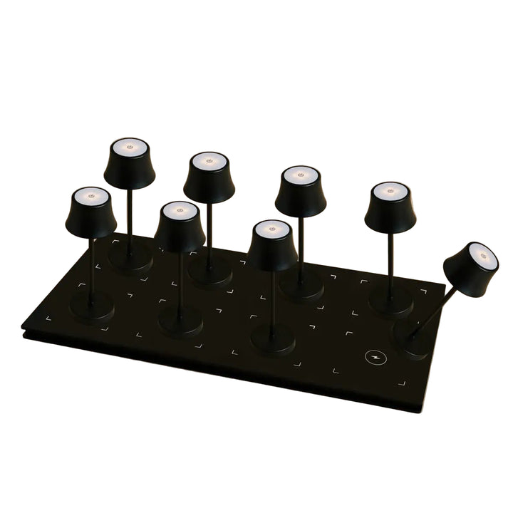 Set Professionnel-8 lampes noir & Multi-Chargeur Qi-Technology HORECA