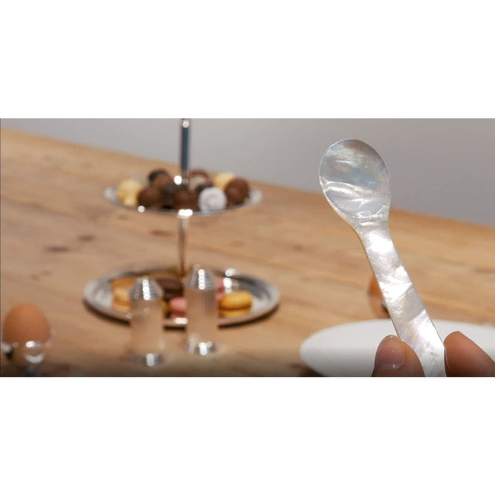 Set de 2 cuillères en nacre - cuillères à caviar / cuillères à œuf  pour restaurant ga