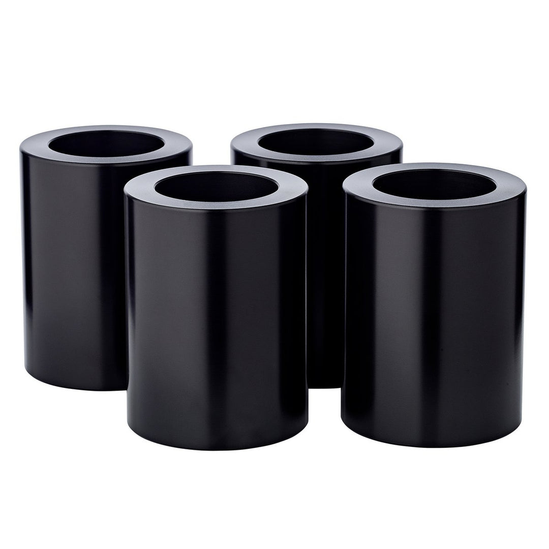 
Set de 4 bougies permanentes Cornelius (hauteur 8 cm, Ø 6 cm), noires, photophores résistants