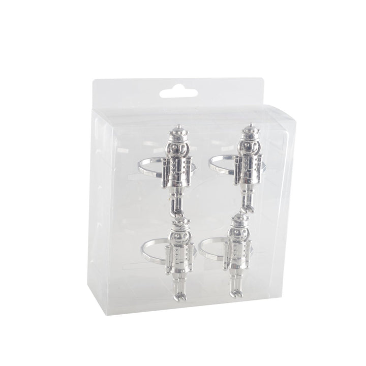 Set de 4 ronds de serviette argent Casse-Noisette